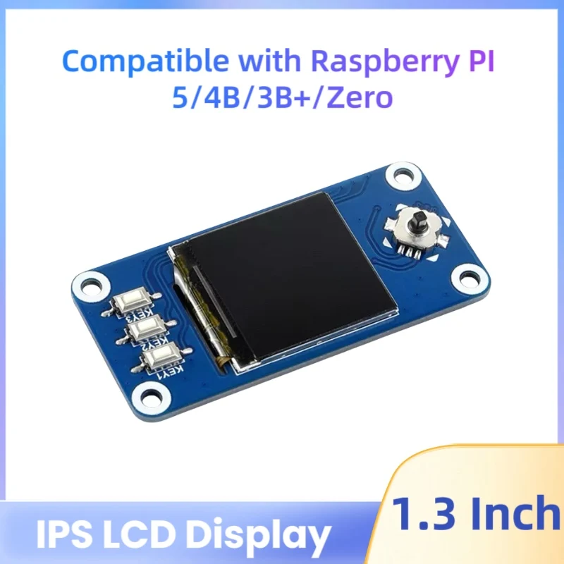 

1.3 Inch IPS LCD Display SPI Interface Screen 240x240 Pixels Expansion Board Compatible with Raspberry Pi 5/4B/3B+/Zero