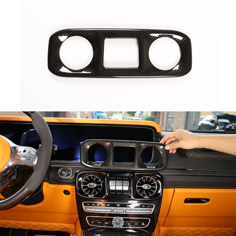 

Tiy Car Accessories Cheya ABS Carbon Fiber Central Control Air Outlet Frame Cover Sticker for Mercedes-Benz G-Class W464 2019+