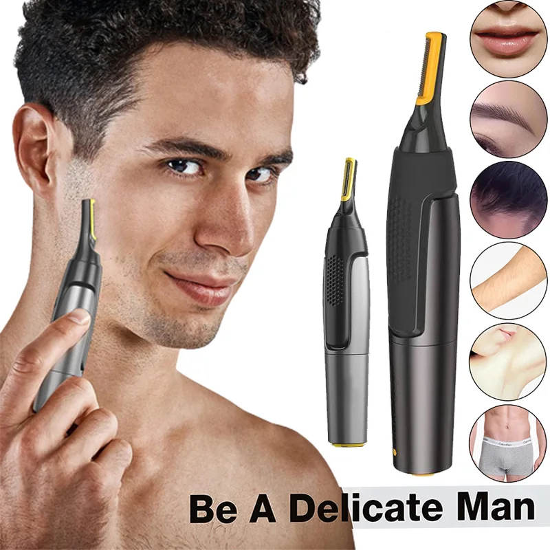 Eyebrow And Nose Hair Trimmer Mini Men'S Shaver To Remove Nose Hair Portable Multi-Functional Shaving Sideburns Ear Hair Trimmer