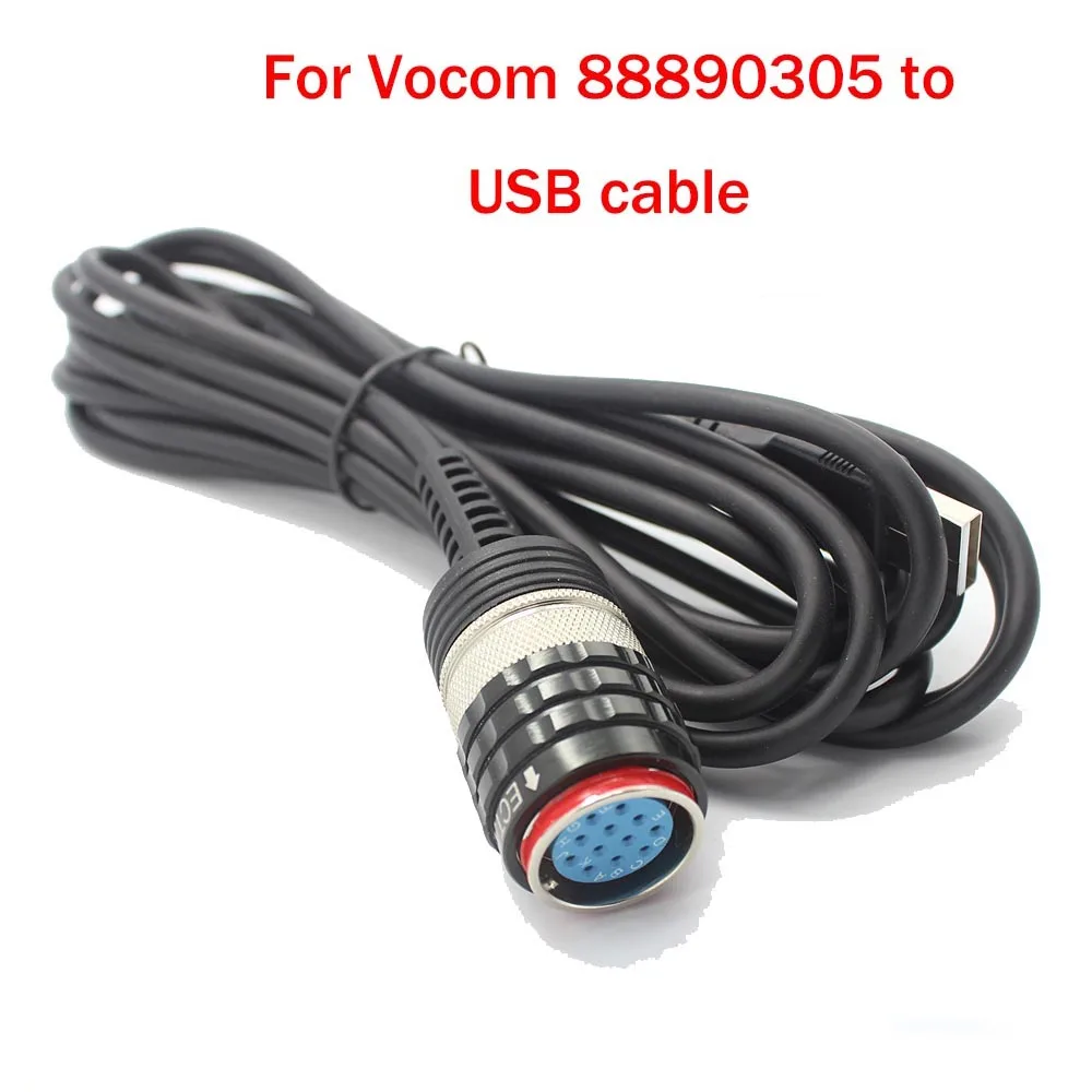 for 88890305 Vo-com USB Interface Cable Truck Diagnostic Tool for Vol-vo OBD2 Connector Adapter High Quality