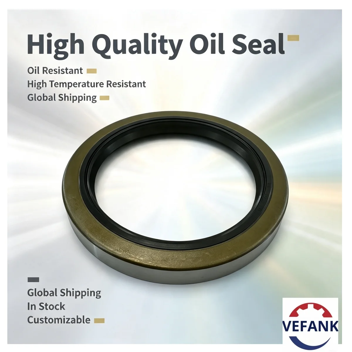 115*145*14 mm Oil Seal, NBR, Black, metal-cased design, brand new, in stock, Made in China, high-quality automotive part.