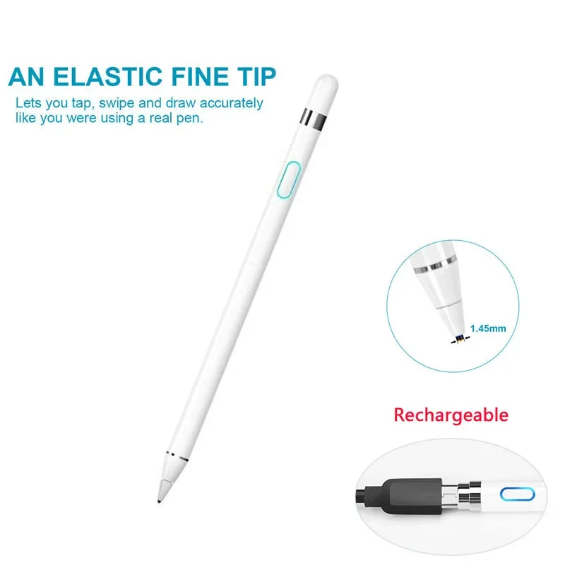 IOS 안드로이드 태블릿용 액티브 스타일러스 펜, 범용 정전식 터치 스크린 펜슬, 휴대폰 필기 그림, 아이폰 12, 13 용