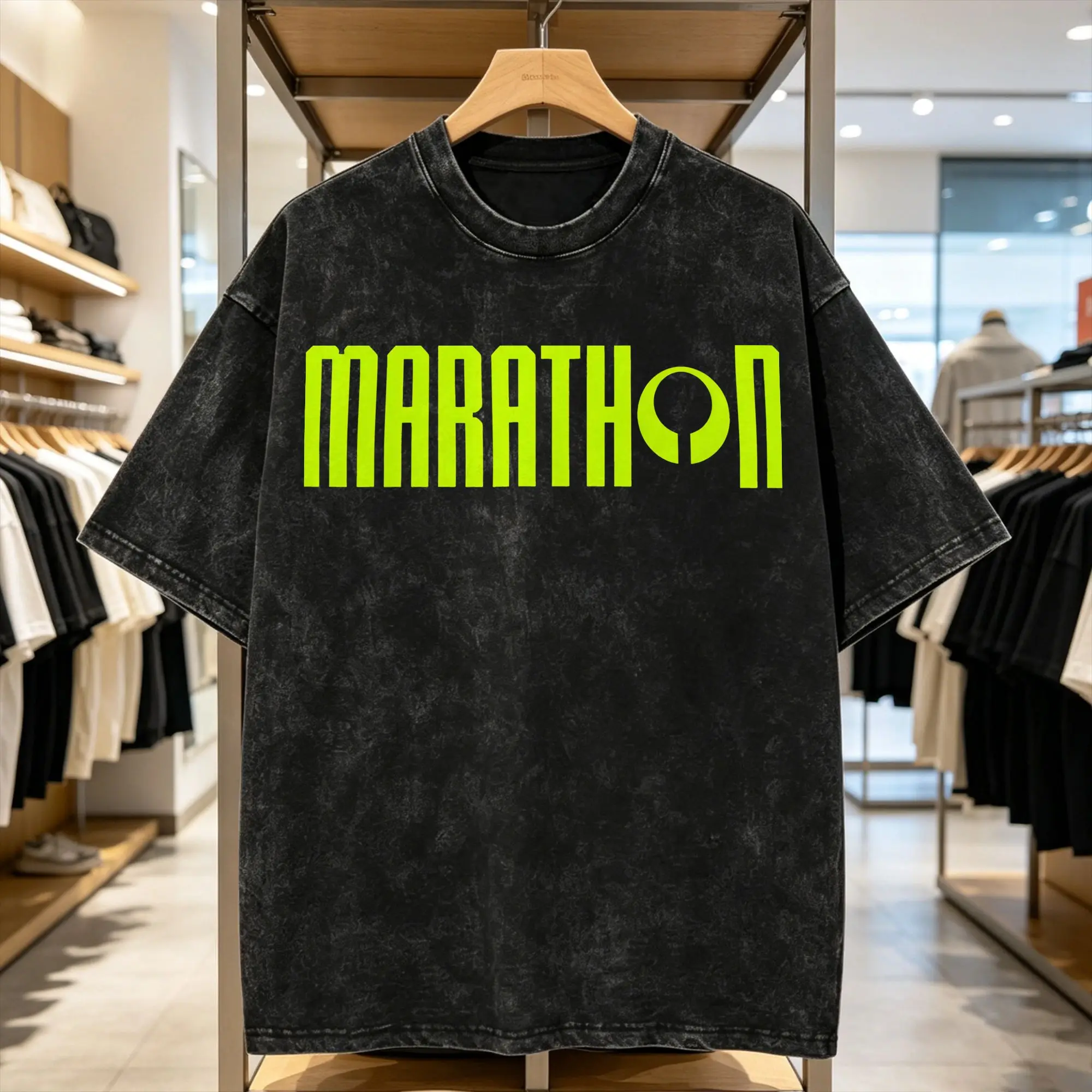 Marathon Game 2026 Men's T Shirt Washed  Casual Tees Short Sleeve O Neck T-Shirts Cotton Plus Size Clothes