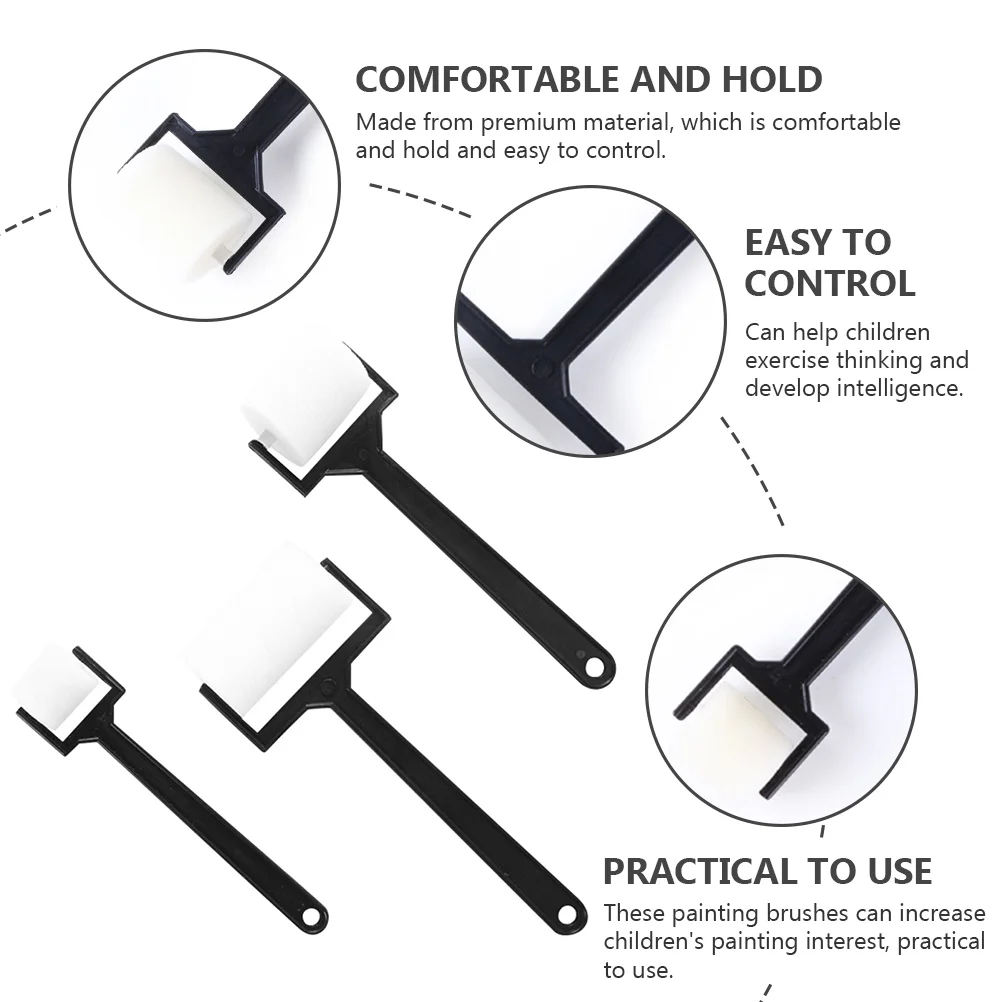 3 комплекта губок, роликовая вращающаяся кисть, инструмент для рисования, рисование, белые граффити для детей