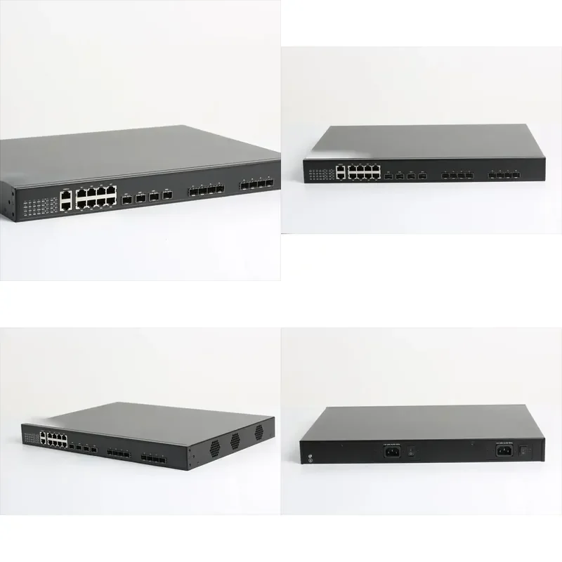HA7308E Dual power supply OLT 1U Standard rack-mount high-efficiency EPON OLT 8 PON ports, 12 upstream ports EPON OLT for