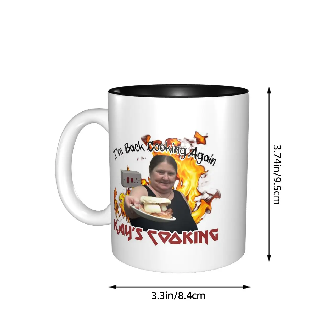 Kay's Cooking - I'm Back Cooking Again Mug Funny Ceramic Coffee Cups Tea Mugs Milk Cup Drinkware Gift for Friends