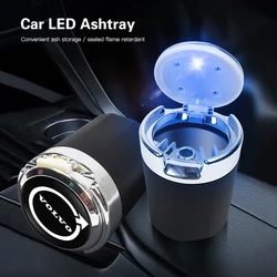 Car Ashtray One Touch Open Portable Ashtray Cup Auto Interior For Volvo C30 S60 T6 V60 V90 EX90 EM90 XC-Classic C70 CX70 Rdesign