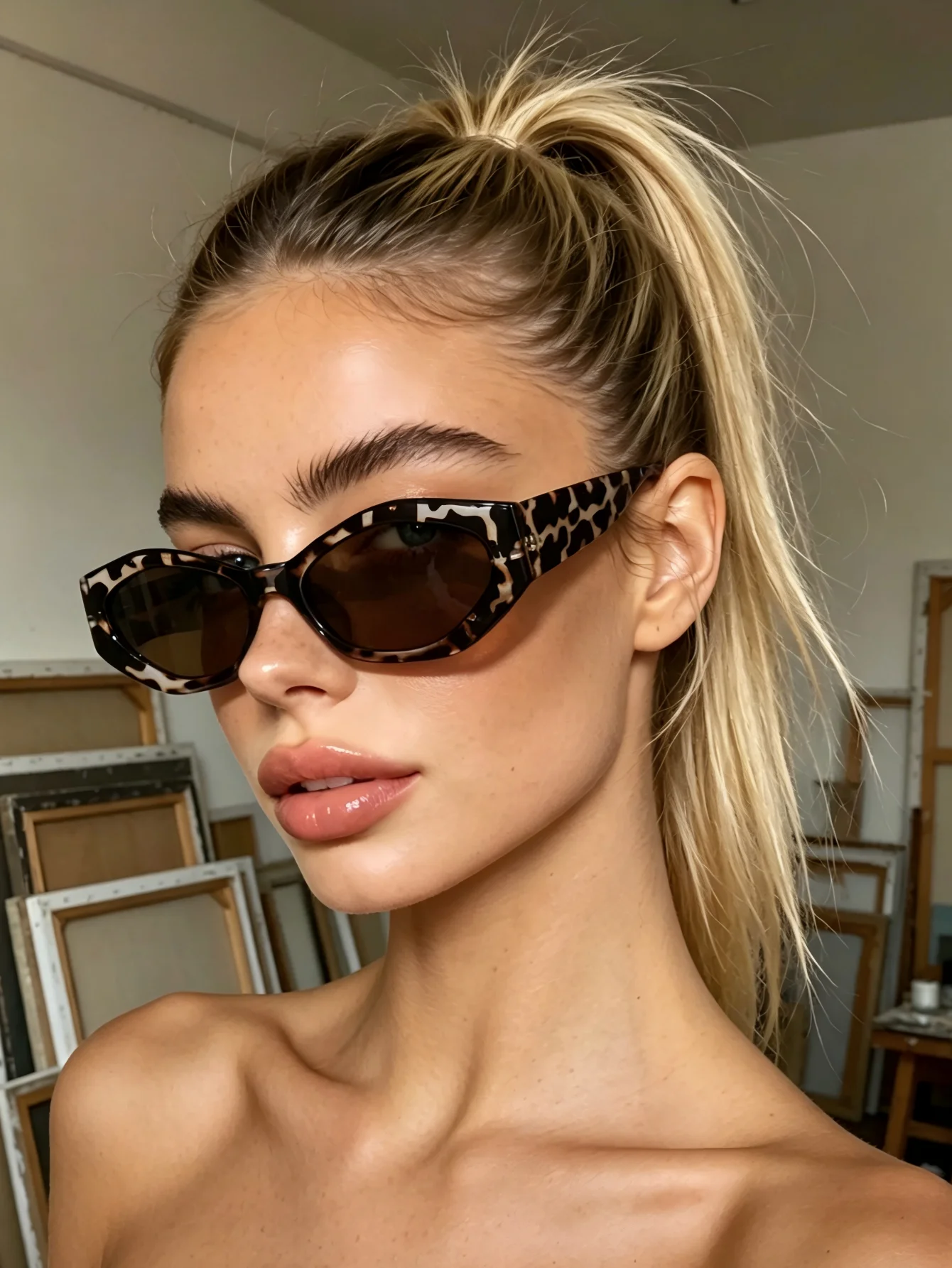 Stilvolle, minimalistische Cat-Eye-Brille, polygonale Sonnenbrille – perfekt für den Alltag, Fotografie und zum Hinzufügen eines Hauches Stil.