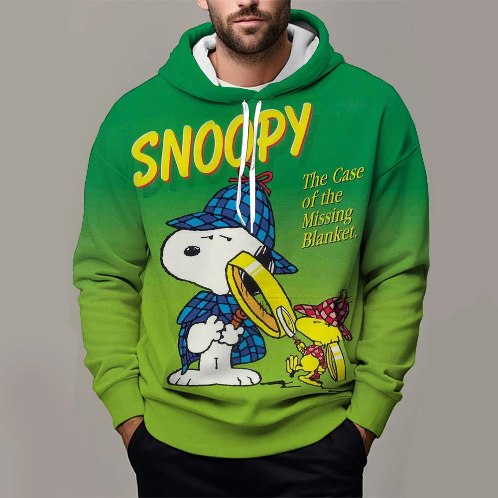 

2024 Hot sale Snoopy 3D Printed Boys and Girls Spring and Autumn New Fashion Hoodies men’ s Adult Street Leisure pullover