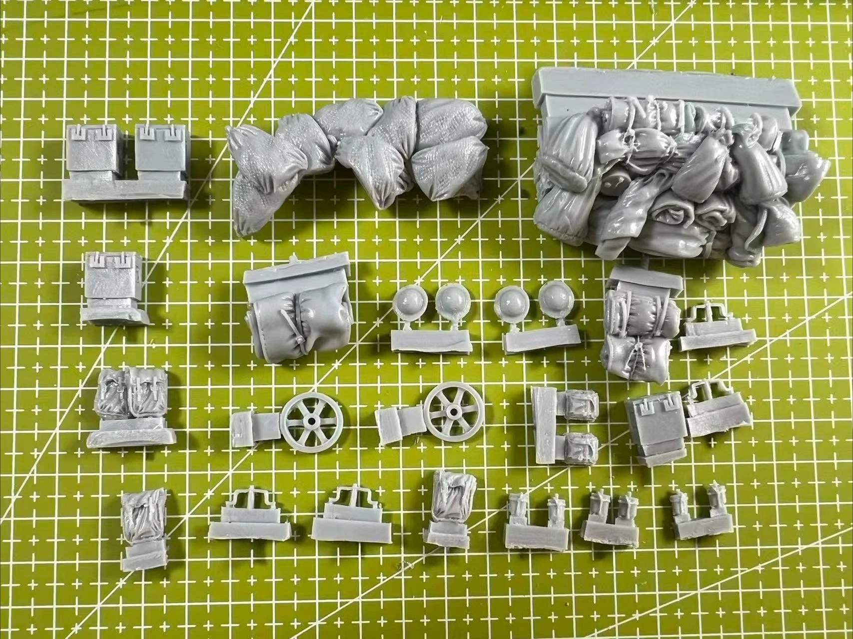 Set di accessori per carrier Bren per serbatoio modello in resina fusa 1:35 di alta qualità Set di parti n. 2 Set di impilabili non verniciato