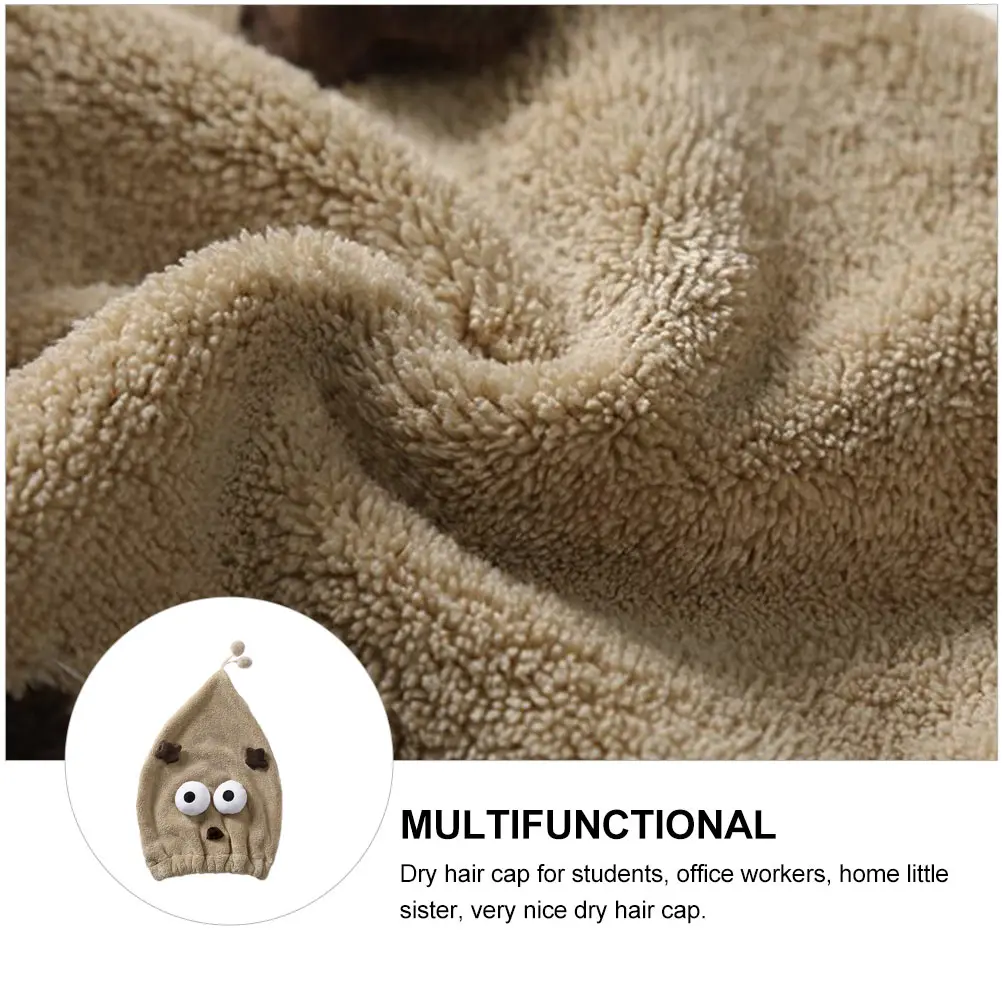 

1Pcs Cartoon Hair Drying Cap 3D Printed Lovely Fashionable Bath Cap Super Absorbent Fast Drying for Spa Travel Facial Cleansing