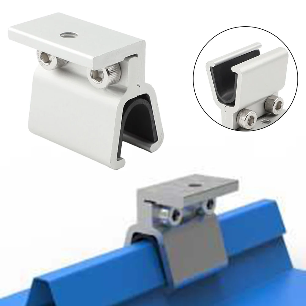 Seam Clamp Solar Panel Clip Water Drainage Aluminum Alloy Fixing Fixture For PV Photovoltaic Bracket High Quality