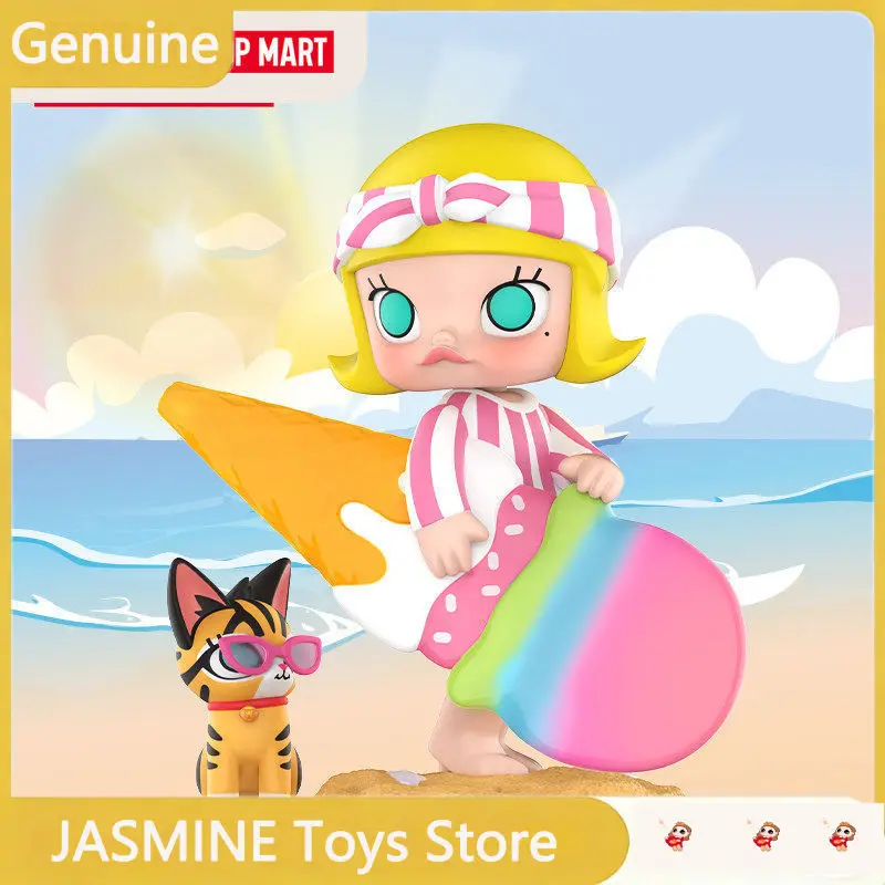 

POP MART MOLLY Sweetheart Surfer: Коллекционная фигурка, милая кукла, украшение для рабочего стола, креативный подарок для фанатов аниме и коллекционеров игрушек