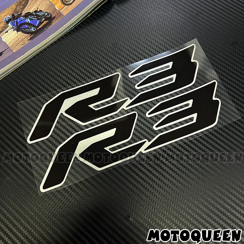 

For YZF R3 YZFR3 YZF300 Sticker Decal Motorcycle Fairing Body Fuel Tank Pad Side Logo Decoration Reflective Decals Stickers