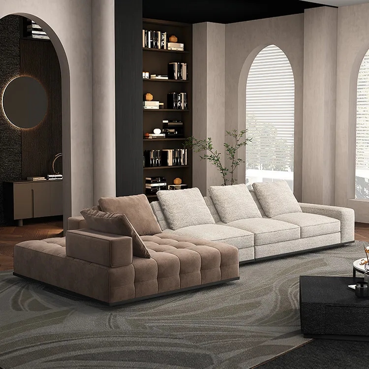 Fabric sofa Internet celebrity minimalist designer living room size Modern sofa corner combination
