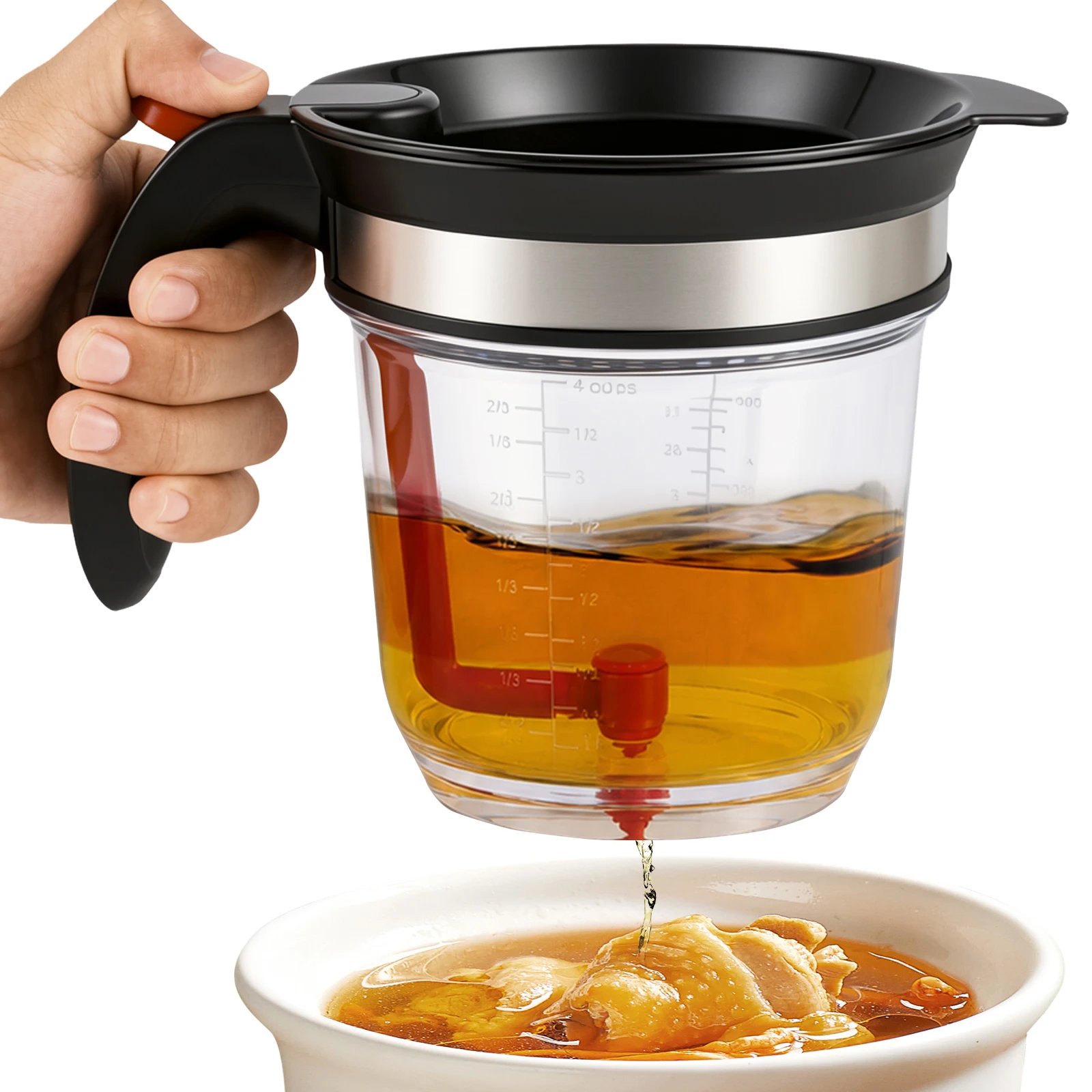 Kitchen Gadgets Built In - Yağ Ayırıcı, Altından Açılan, Entegre Süzgeçli,