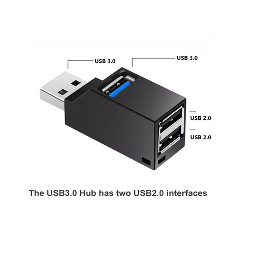 USB 3.0 HUB Adapter Extender Mini Splitter Box 1 to 3 Ports High Speed USB 2.0 For PC Laptop U Disk Card Reader - View 1 USB 3.0 HUB Adapter Extender Mini Splitter Box 1 to 3 Ports High Speed USB 2.0 For PC Laptop U Disk Card Reader - View 1