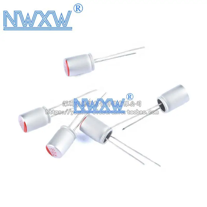 10PCS/LOT Into the solid electrolytic capacitors 150 uf 35 v 8 * 12 mm solid capacitors