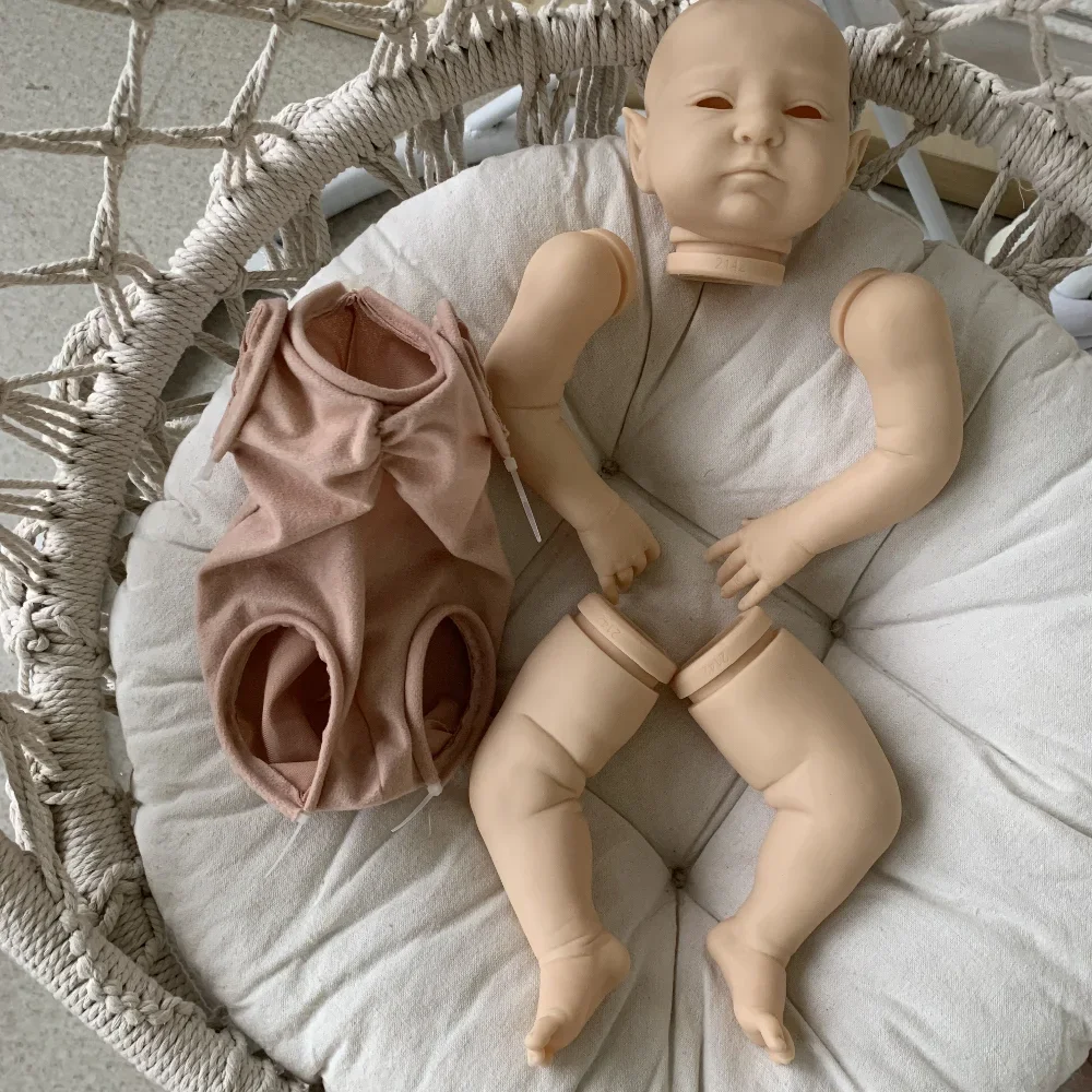 

20inch Reborn Doll Kit Elf Destiny Fairy Sweet Baby Unfinished Unpainted Doll Parts with Cloth Body DIY Doll Mould