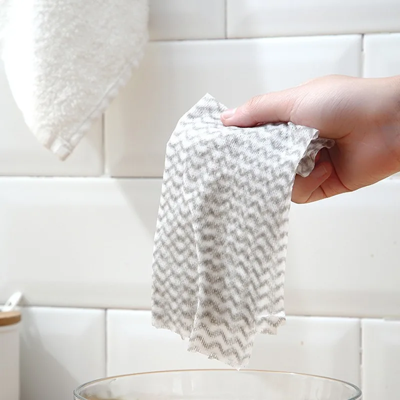 50 Sheet/roll Disposable Cleaning Towels Kitchen Dish Cloths Dish Rags Non Woven Fabric Handy Wipes Household