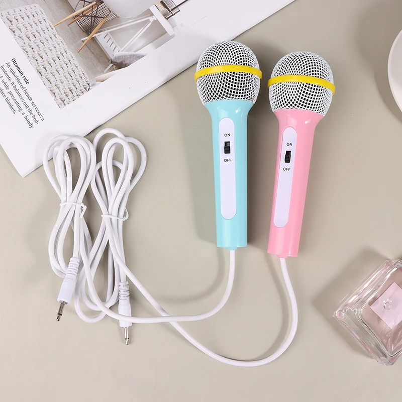 Wired Microphone Lightweight Singing Mechine Home Kids Musical Toy Easy Use No Battery Portable Handheld Microphone