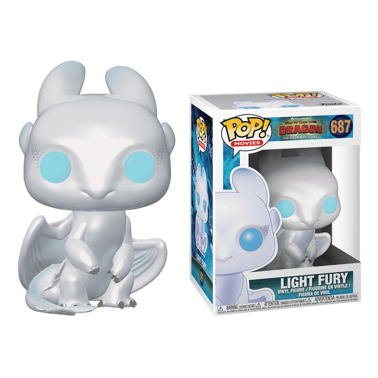 

How To Train Your Dragon Funko Pop Movies & TV Light Fury Peripheral Figurines Toys for Boys Gift Collectible Ornaments