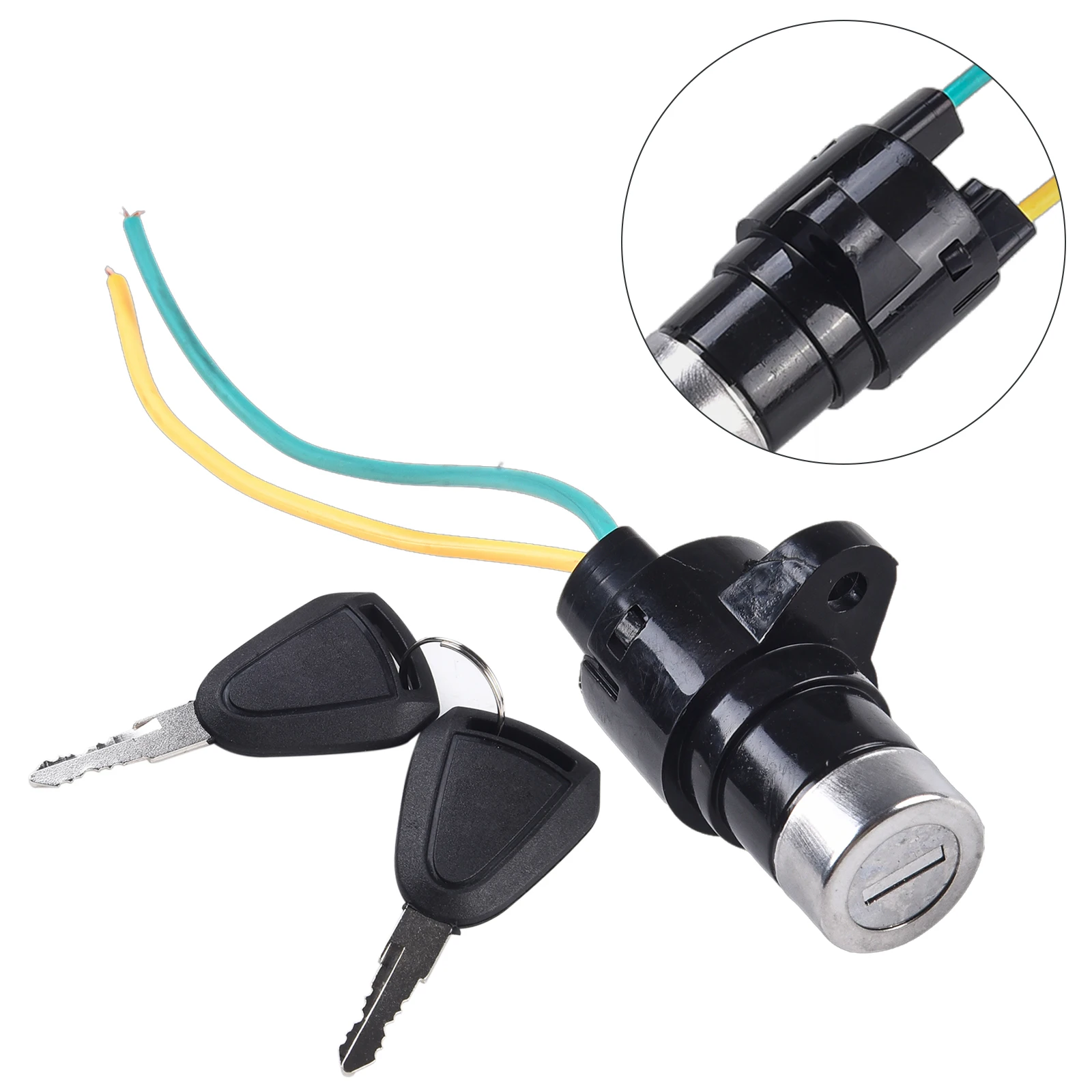 1x Bike Ignition Switch Entertainment Key Electric Outdoor Cycle Biking For E-Bicycle Scooter Motorcycles Power Lock Replacement - view 5