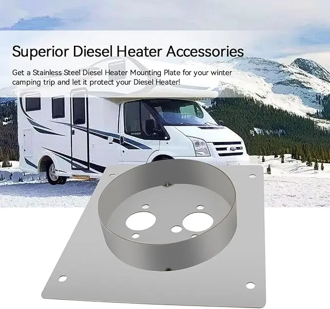 Car Diesel Heater Mounting Plate Stainless Steel Turret Planar 60mm Air Diesel Parking Heater Base Mounting Bracket Floor Plate