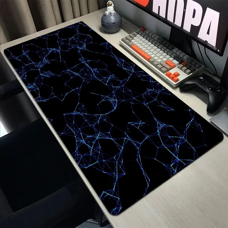 Blue Lines Mouse Pad  Cool Office Carpet Mouse Rug 900x400 Desk Mat Computer Table Mesa Gamer Magic Playmat Gamer Accessories