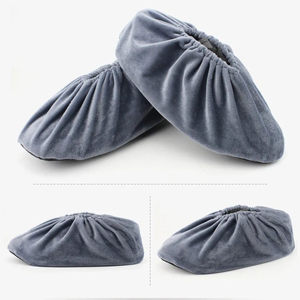 5Pairs Anti-Slip Shoe Covers Washable Reusable Overshoes with Elastic Band Breathable Comfort Fit for Home Office Cleaning