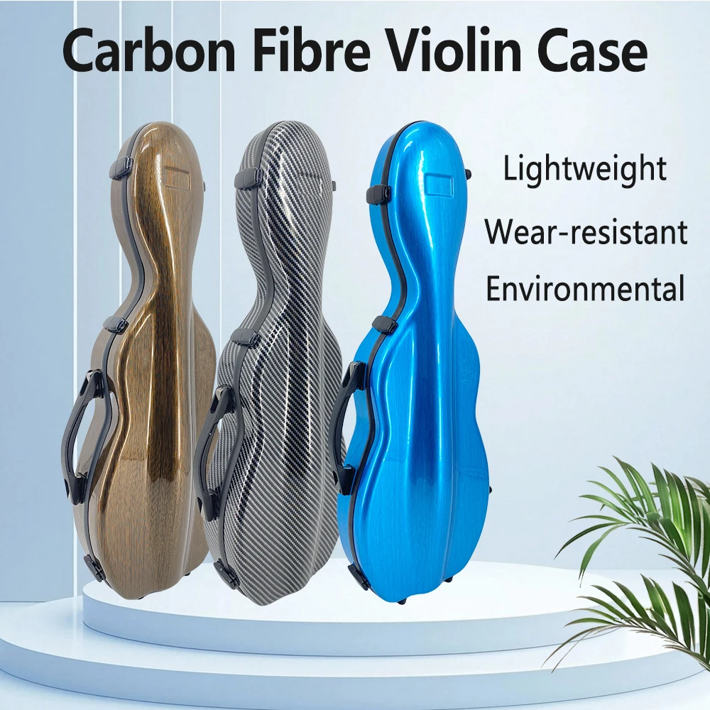 

4/4 Size Violin Case Mixed Carbon fiber high strength Violin Box New Hard Shell