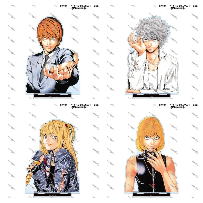 Japan DEATH NOTE Anime Figures Yagami Light L MisaMisa Cosplay Acrylic Stands Model Keychain Desk Decor Gifts Fans Collection