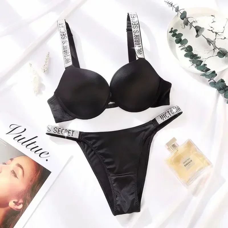 Conjunto de sujetador y bragas Sexy para mujer, ropa moldeadora de realce, cómoda, sin costuras, transpirable, Victoria's Secret, novedad de 2024