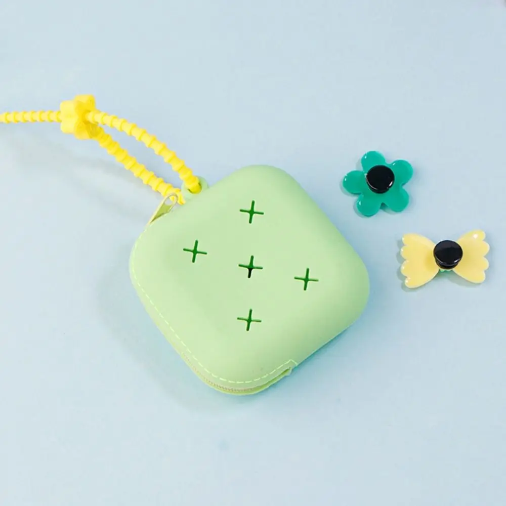 Durable Holes Coin Purse Silicone Zipper Card Holder Money Bag