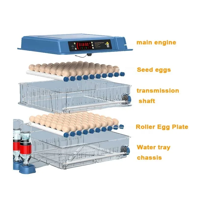 YYHCFactory direct supply 24 Egg Guinea Fowl 64 Full Automatic Chicken Eggs Incubator