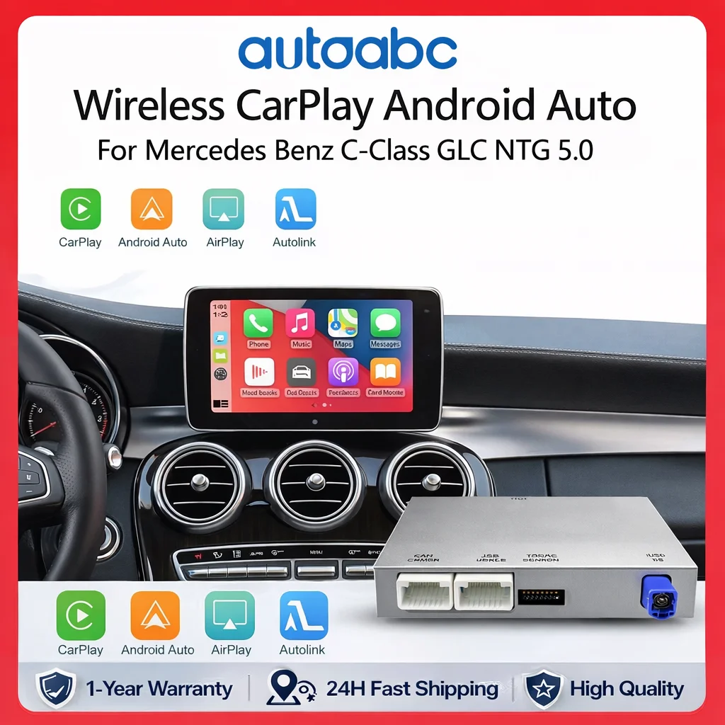 For Mercedes Benz C Class GLC W205 V Class W447 NTG5.0 5.1 Wireless Carplay Upgrade Module Android Auto Navigation