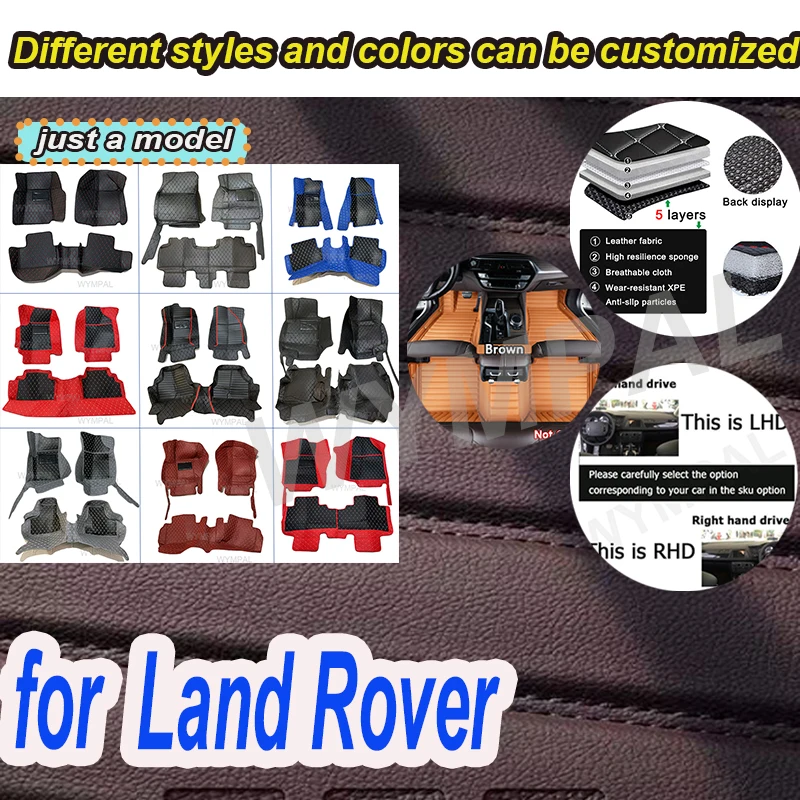 

LUXURY Car Floor Mats For Land Rover Range Rover Evoque 2015 2014 2013 2012 SUV (4 doors) Car Floor Mats Auto Accessories