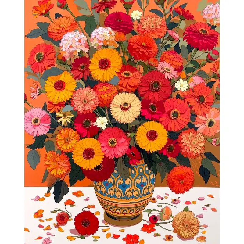 GATYZTORY Diamond Painting Kits For Adults Diamond Art Kits Flower Basket Full Round/Square Abstract