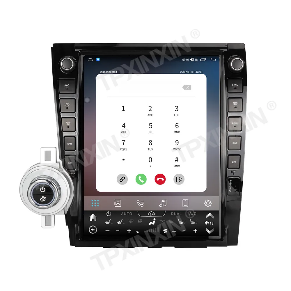 

13 Inch Android 14 Car Radio For Toyota Tundra 2007-2013 GPS navigation stereo Multimedia Player Radio Vertical Screen Display