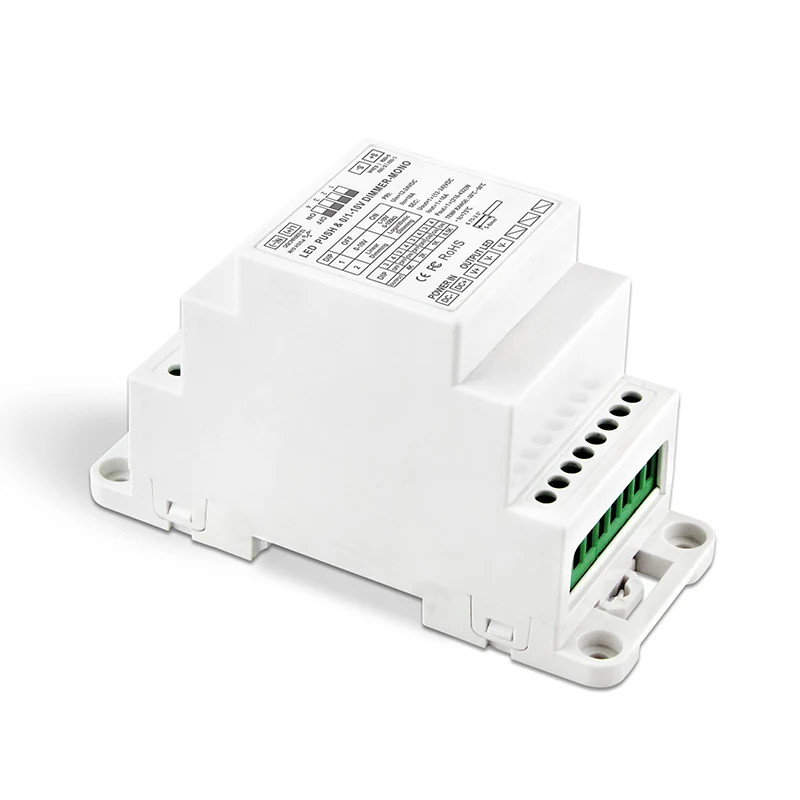 

BC-331-DIN DIN Rail 0 / 1-10V to PWM LED dimming driver DC12-24V PUSH DIM dimmable Led Dimming power driver for led strip light