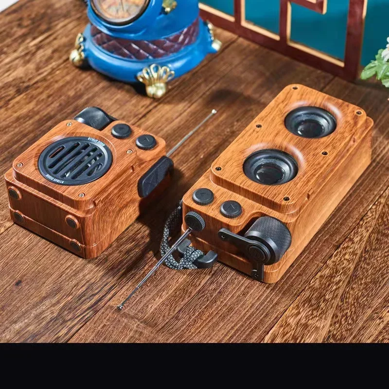 A6 Vintage Wireless Bluetooth Sound Subwoofer Mini Fashion FM Radio Outdoor Small Speaker Desktop Computer Loud