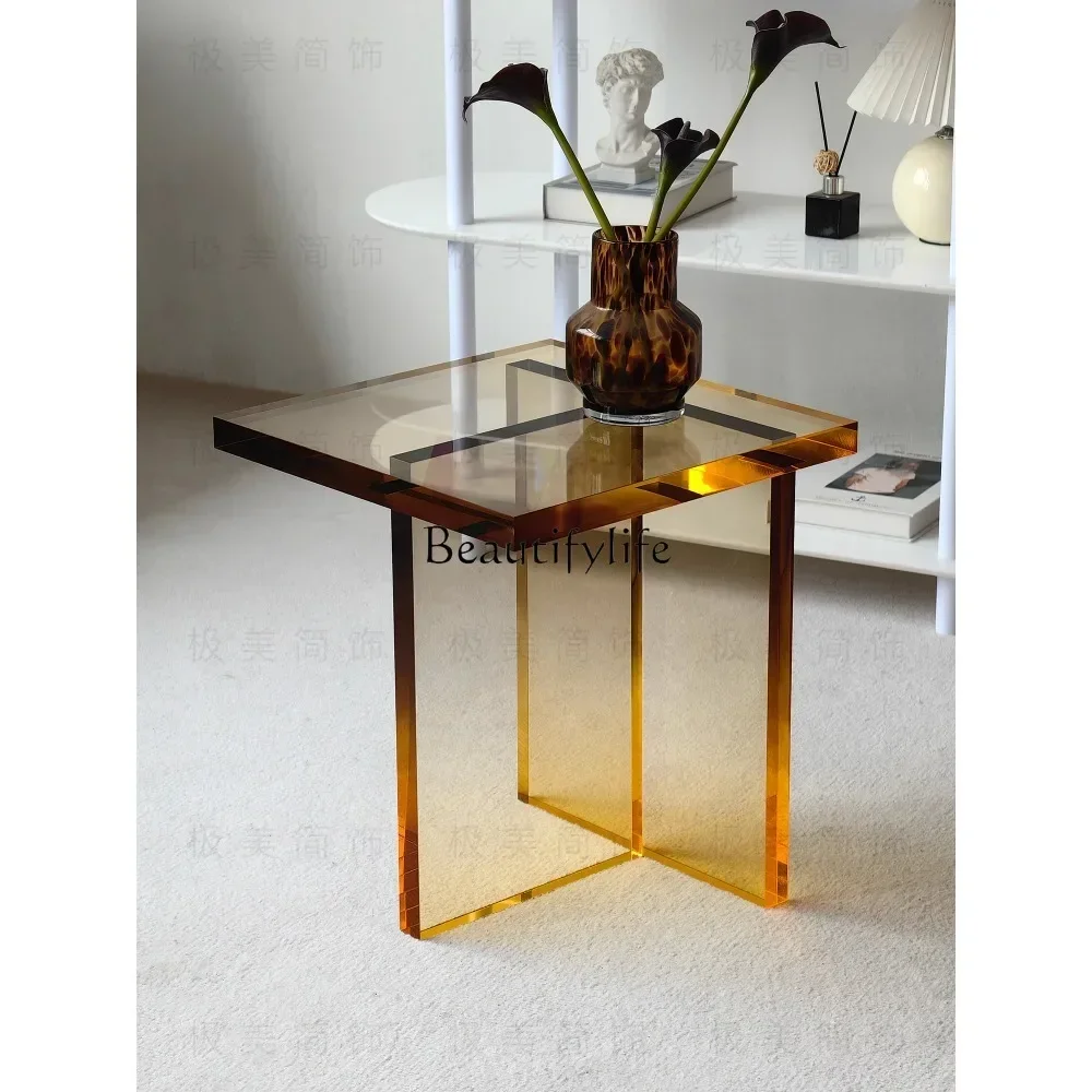 

Creative art small coffee table modern simple Italian high-end living room corner table
