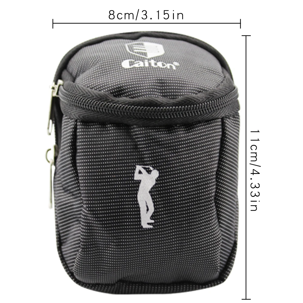 

1 Pcs Small Golf Ball Bag With Hook Nylon Can Hold 6 Golf Balls Portable Mini Golf Ball Waist Bag Outdoor Sports
