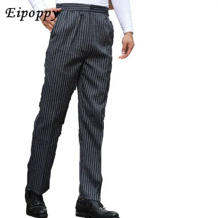 Newest style Chef pants autumn and winter chefs zebra trousers overalls striped trousers plaid trousers the kitchen men 6 kinds