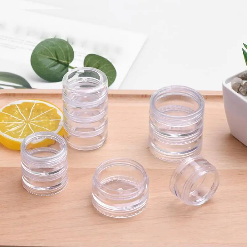 Travel Cosmetic Jar Small Travel Containers For Creams Clear Jars Containers For Cosmetic Lotion Cream Makeup Bead Eye Shadow