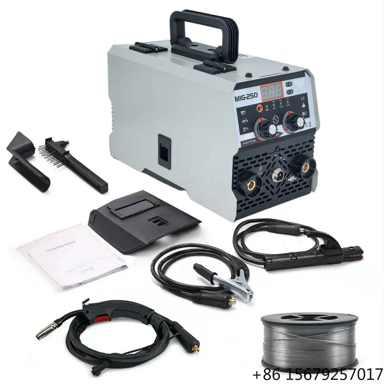 250 Amperes Soldadora De Micro Alambre 3 in 1 Igbt Multi Process Flux Core Gasless Mig Welding Machine
