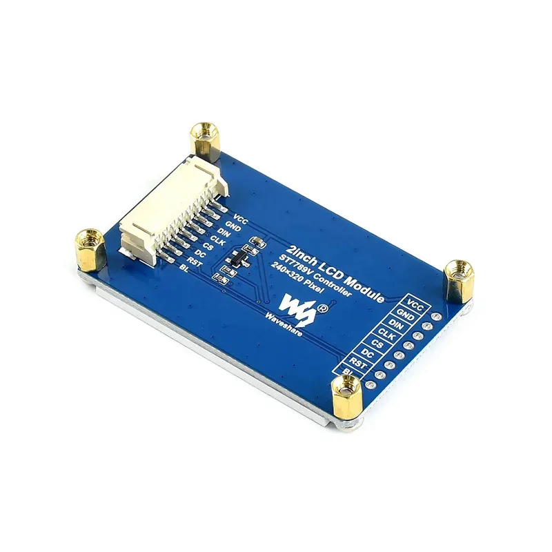 Waveshare Tela IPS de 2 polegadas 240 × 320 Interface SPI Módulo de exibição LCD de 2 polegadas para Arduino / STM32 / Raspberry Pi / VisionFive2