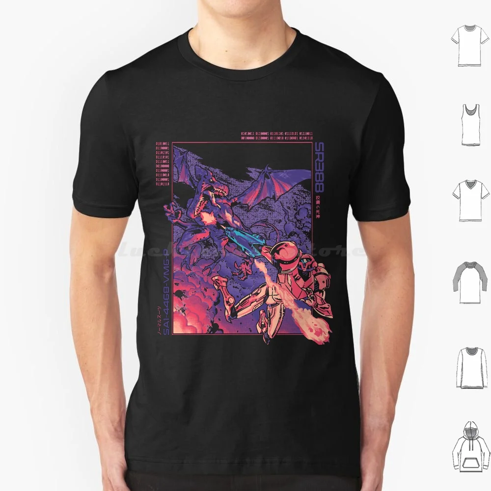 Burning Aran T Shirt 6xl Cotton Cool Tee Metroid Comics Retro Ridley Samus Samus Aran Super Metroid Videogames