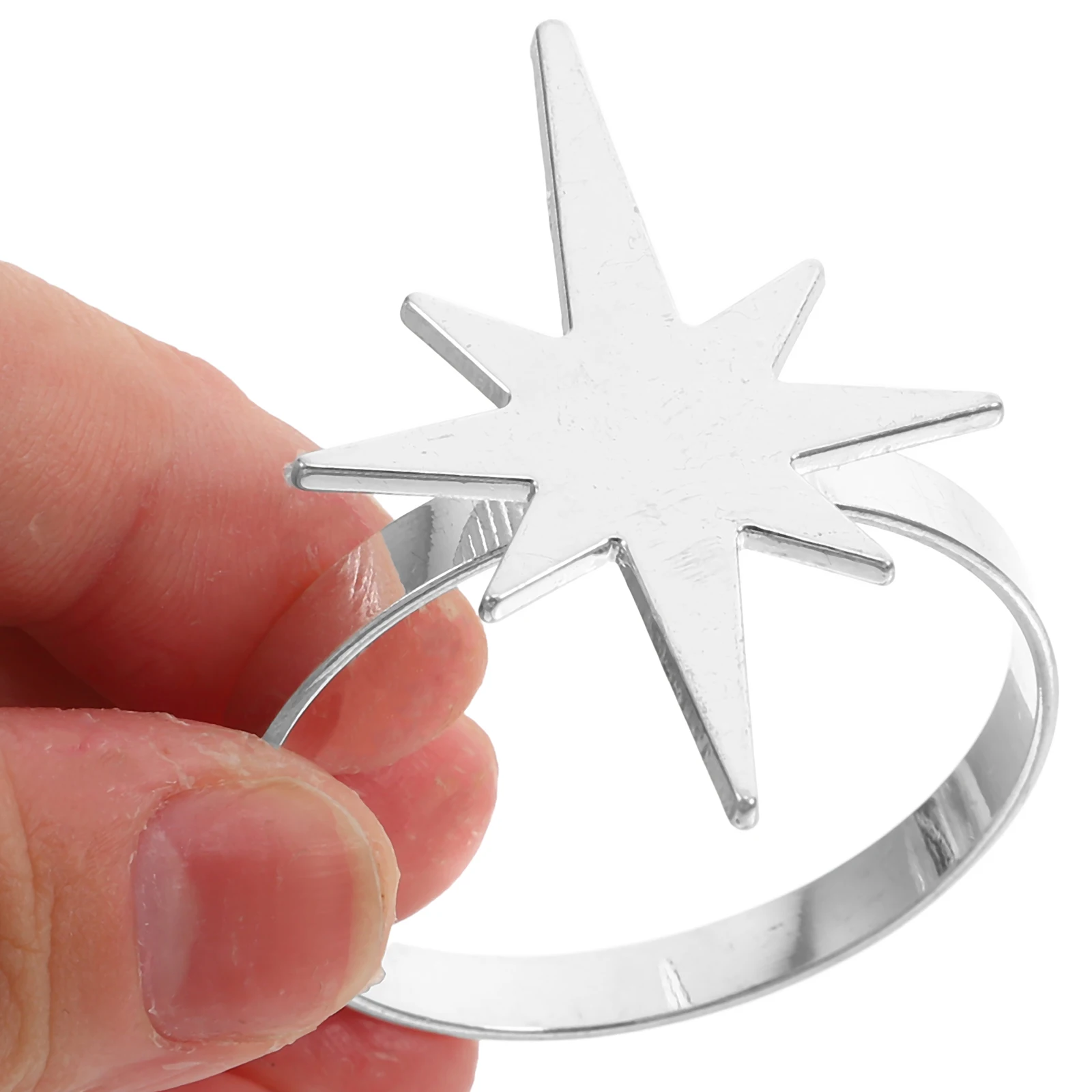 

Napkin Rings Cross Silver Tableware Decor Baptism Wedding Serviette Buckle Metal Durability Craftsmanship Dinner Party