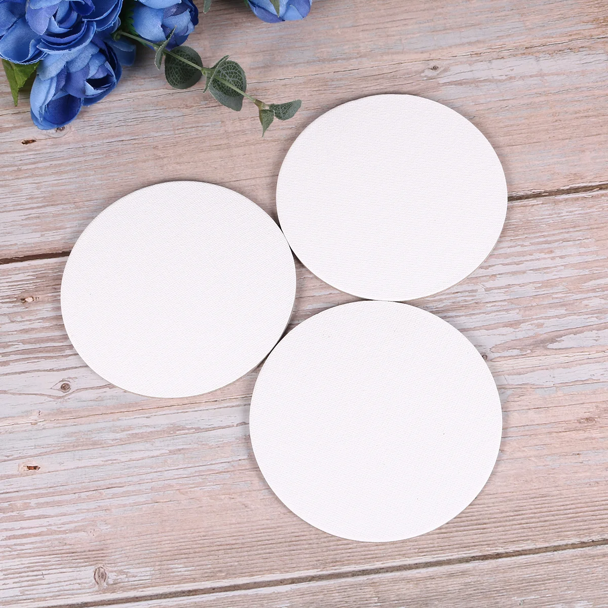 

8Pcs Round Canvas Panel Set 10cm Premium Artist Cotton Canvas Suitable Oils Acrylics Tempera Painting Classroom Hobby DIY Art